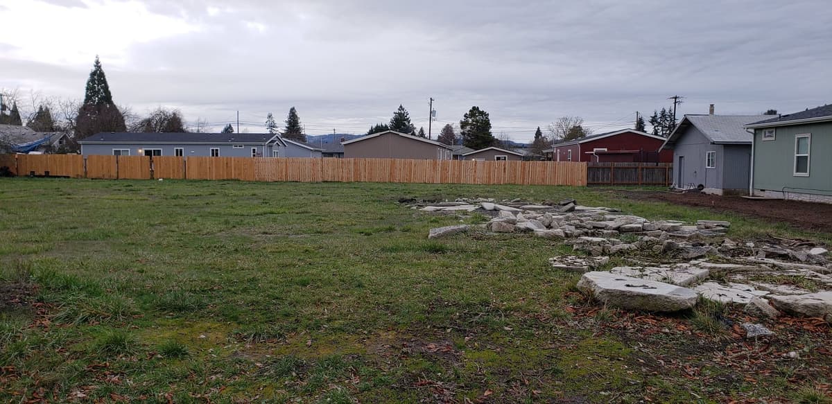 Vacant lot before clearing