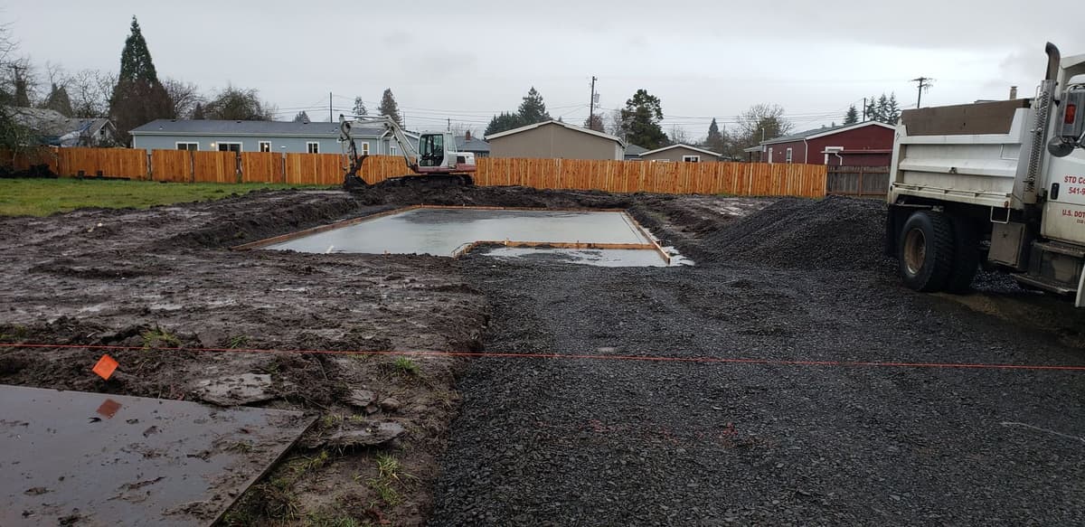 Foundation ready for home