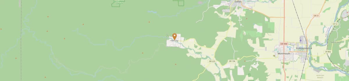 Falls City Mobile Home Installation Map Oregon