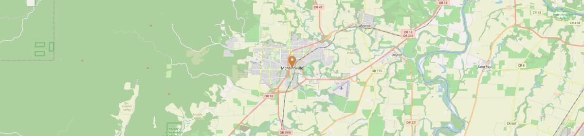 McMinnville Mobile Home Installation Map Oregon