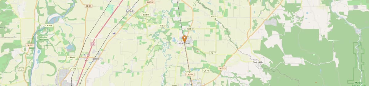 Mt. Angel Mobile Home Installation Map Oregon